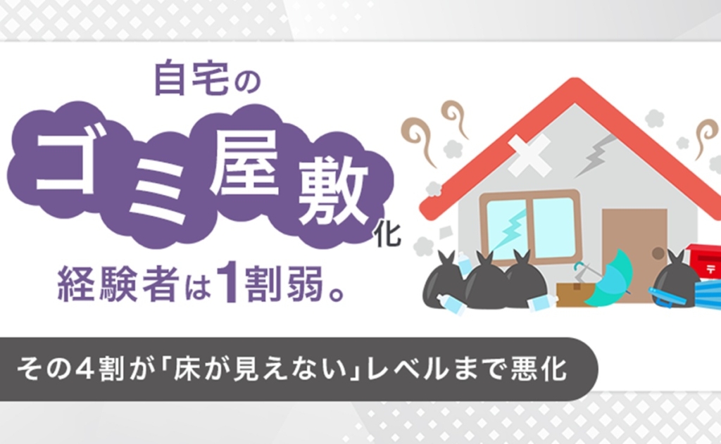 自宅のごみ屋敷化経験7.8％ 500人調査で支援ニーズも