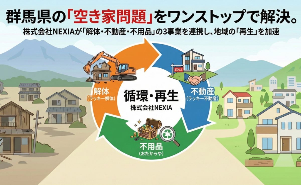 解体・不動産・不用品買い取りを連携 空き家の資源活用へ